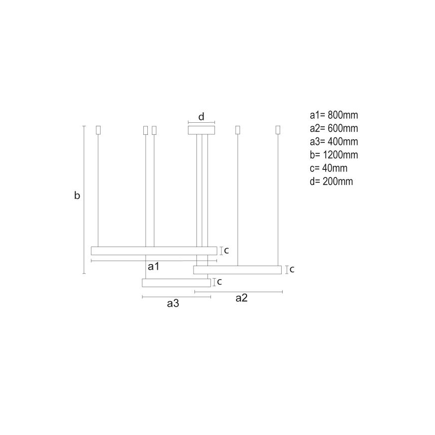 LED Димируем пендел LED/125W/230V 3000-6500K + дистанционно управление
