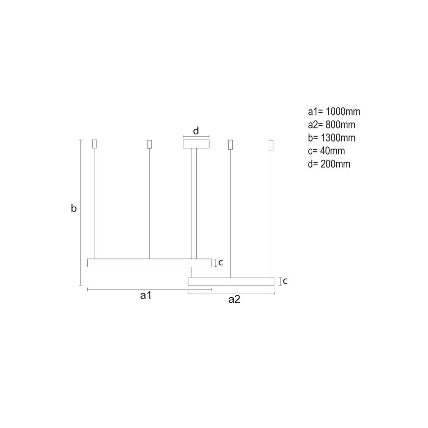 LED Димируем пендел LED/128W/230V 3000-6500K + дистанционно управление