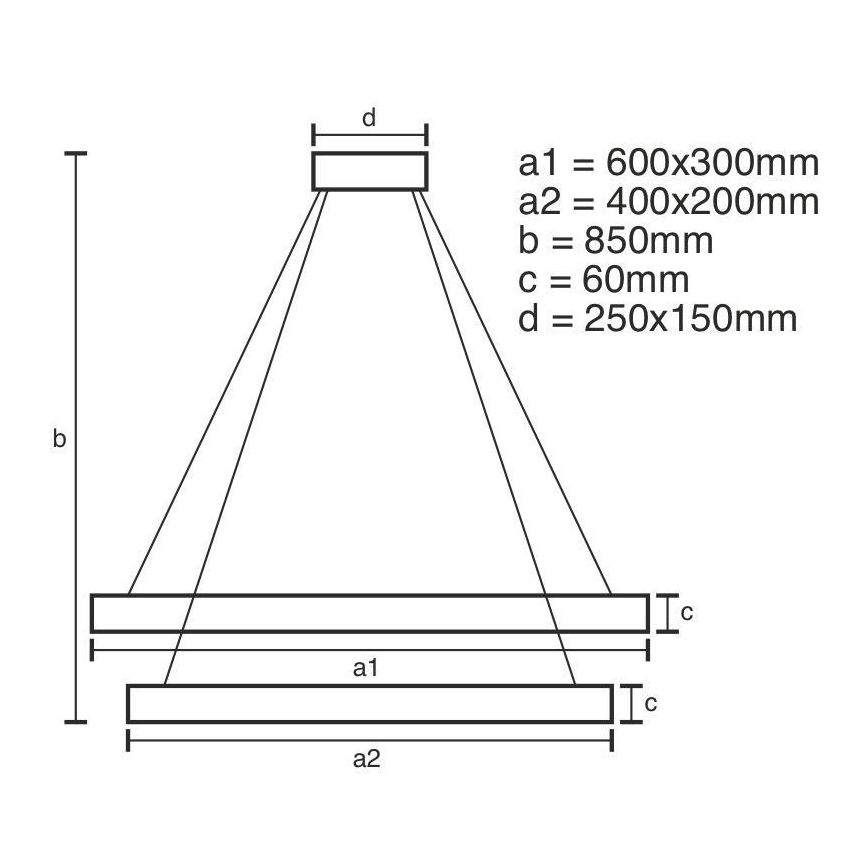 LED Димируем пендел LED/130W/230V 3000-6500K + дистанционно управление
