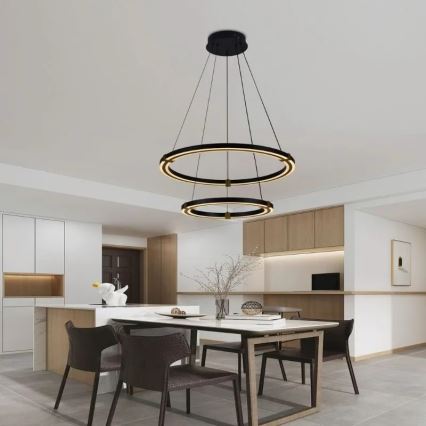 LED Димируем пендел LED/130W/230V 3000-6500K Ø 60 см + дистанционно управление
