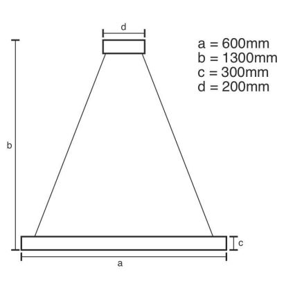LED Димируем кристален полилей на връв LED/130W/230V 3000-6500K златист + дистанционно управление