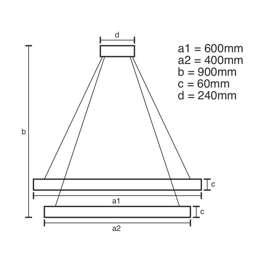 LED Димируем пендел LED/135W/230V 3000-6500K + дистанционно управление