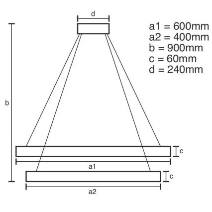 LED Димируем пендел LED/135W/230V 3000-6500K + дистанционно управление