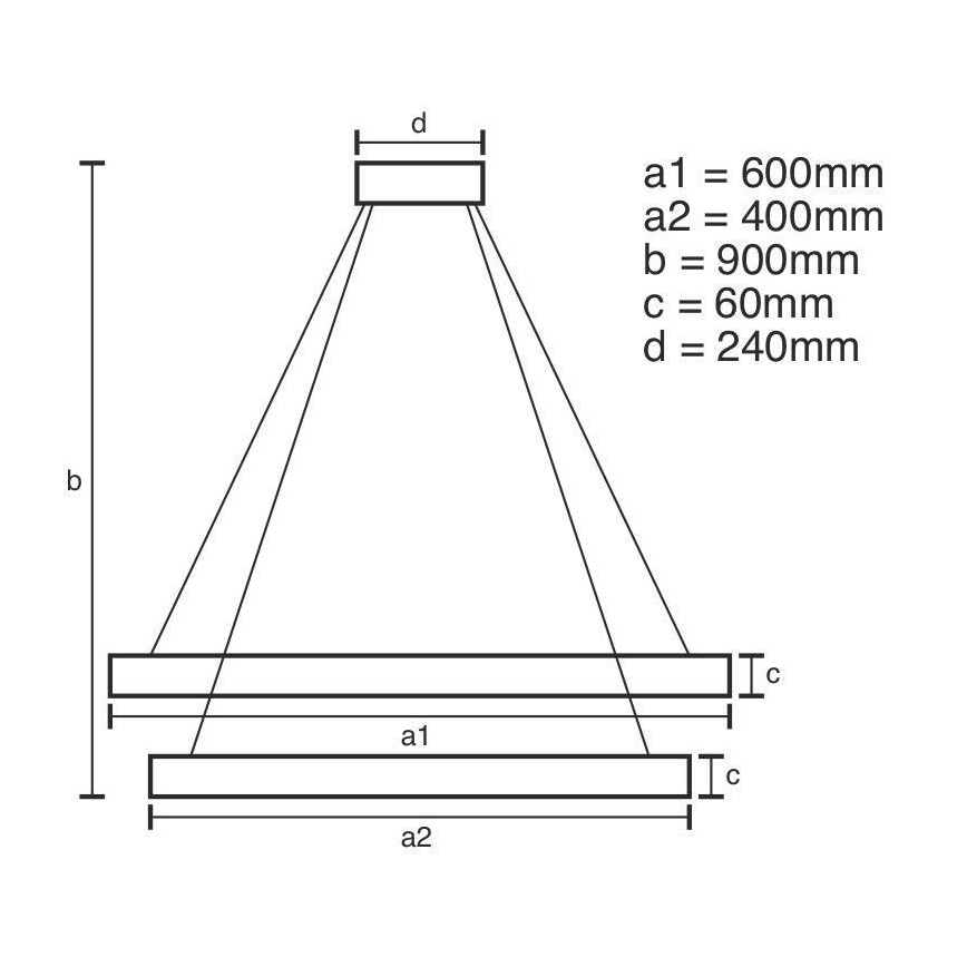 LED Димируем пендел LED/135W/230V 3000-6500K + дистанционно управление