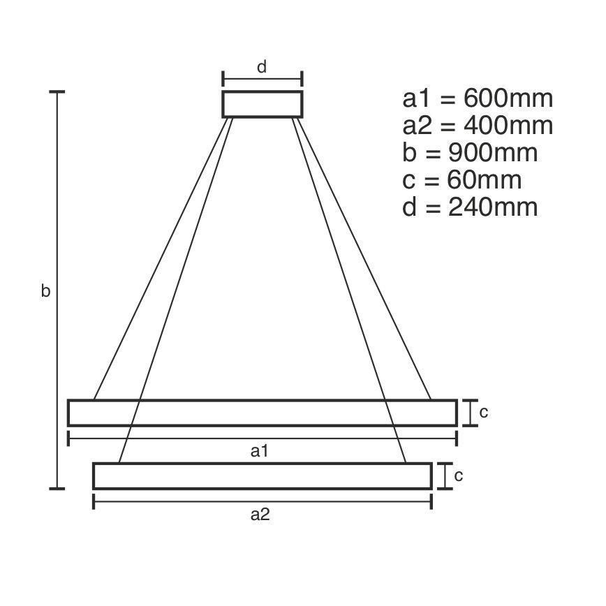 LED Димируем пендел LED/135W/230V 3000-6500K + дистанционно управление