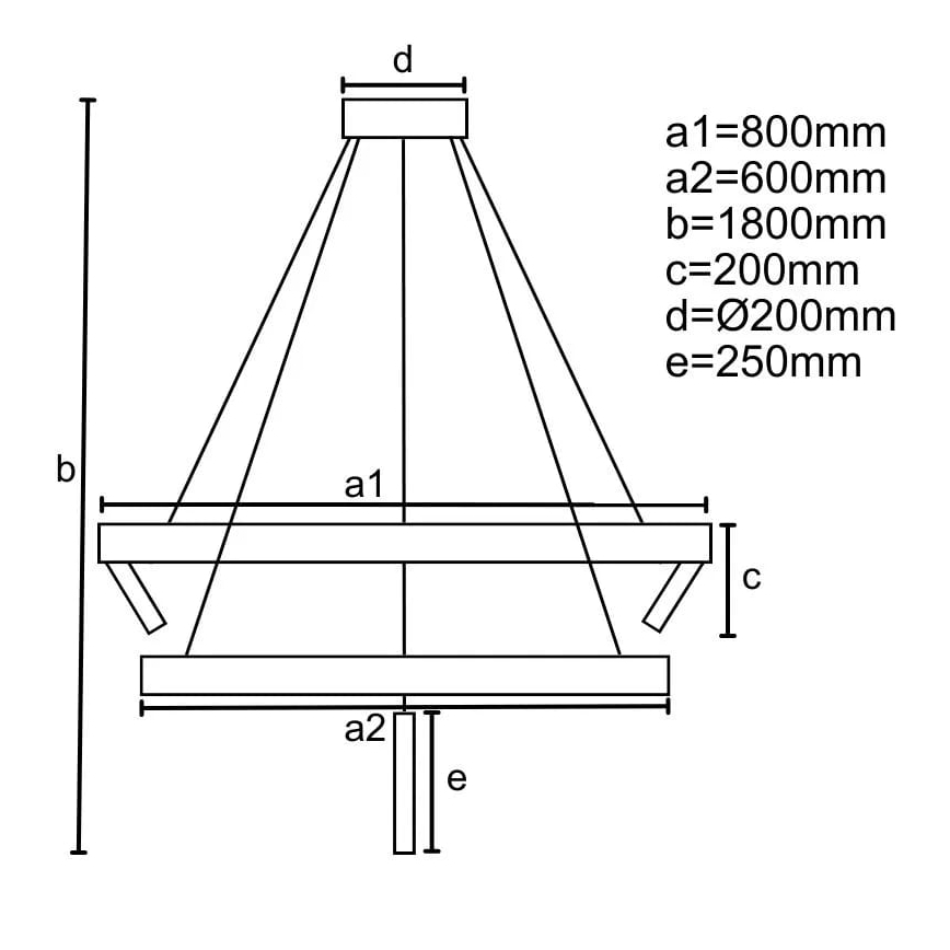 LED Димируем пендел LED/140W/230V 3000-6500K + дистанционно управление
