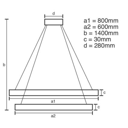 LED Димируем кристален полилей на връв LED/160W/230V 3000-6500K сребрист + дистанционно управление