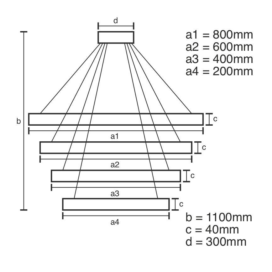 LED Димируем пендел LED/165W/230V 3000-6500K + дистанционно управление