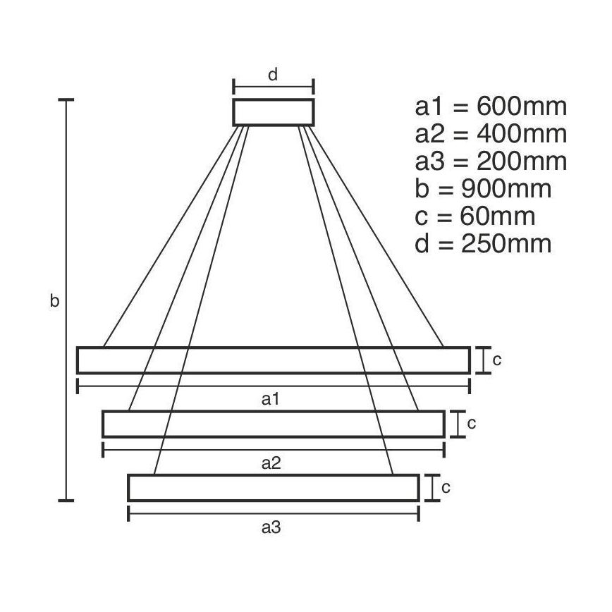 LED Димируем пендел LED/165W/230V 3000-6500K + дистанционно управление