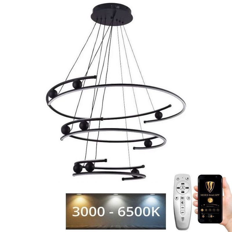LED Димируем пендел LED/170W/230V 3000-6500K Ø 80 см + дистанционно управление