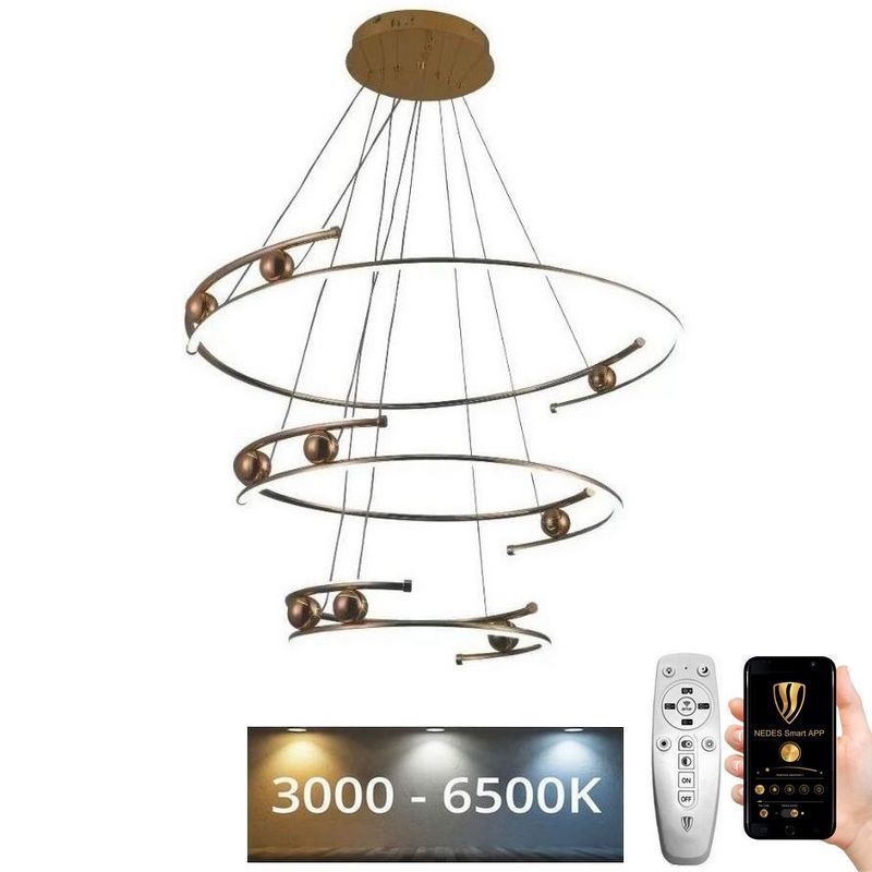 LED Димируем пендел LED/170W/230V 3000-6500K Ø 80 см + дистанционно управление
