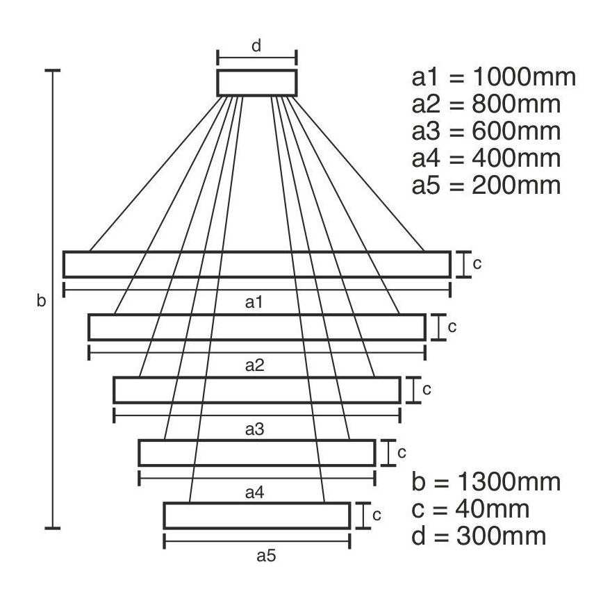 LED Димируем пендел LED/210W/230V 3000-6500K + дистанционно управление