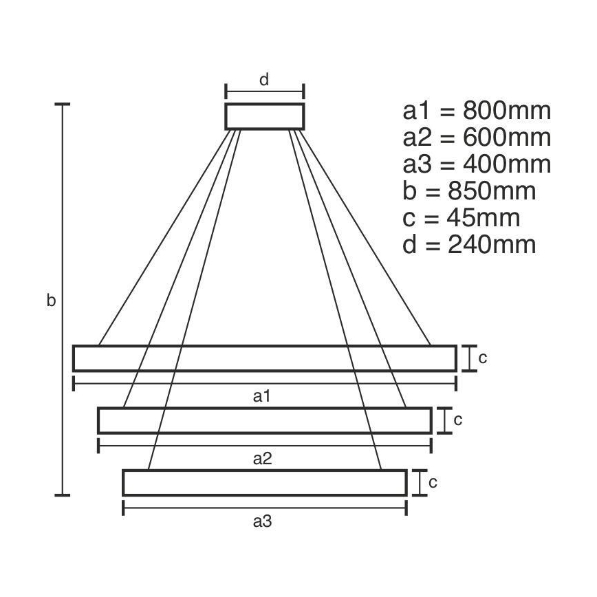 LED Димируем пендел LED/220W/230V 3000-6500K + дистанционно управление