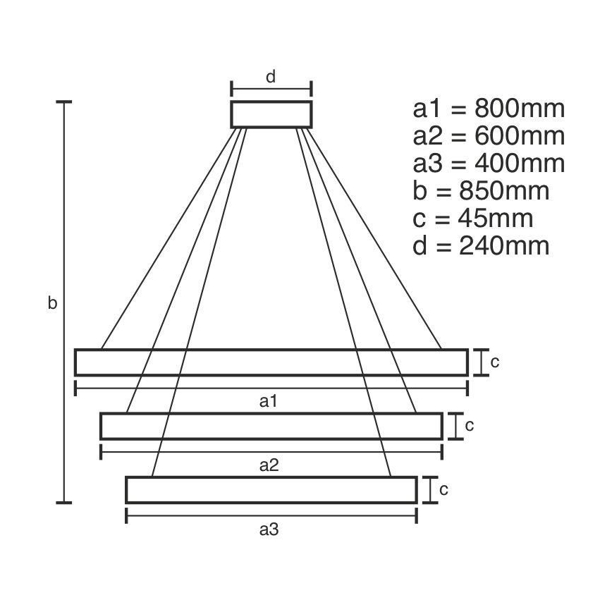 LED Димируем пендел LED/220W/230V 3000-6500K + дистанционно управление