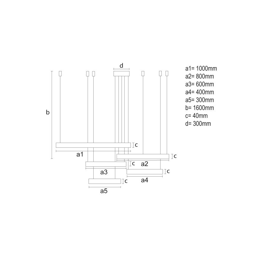 LED Димируем пендел LED/220W/230V 3000-6500K Ø 100 см + дистанционно управление