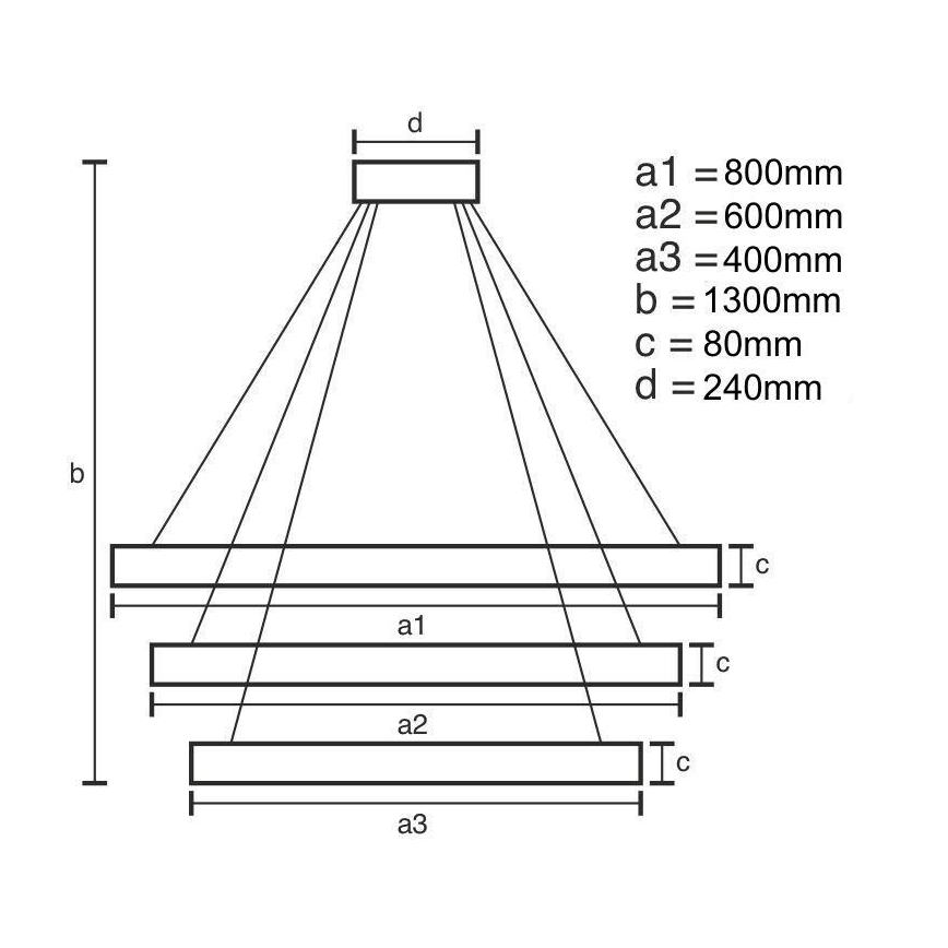 LED Димируем пендел LED/240W/230V 3000-6500K + дистанционно управление