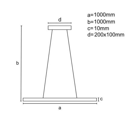 LED Димируем пендел LED/40W/230V 3000-6500K бял + дистанционно управление