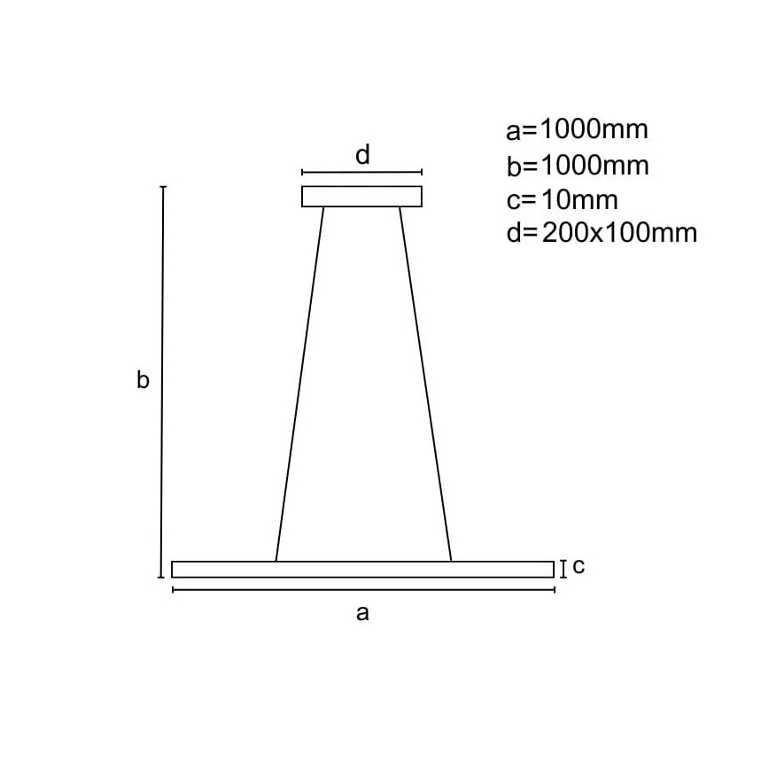 LED Димируем пендел LED/40W/230V 3000-6500K бял + дистанционно управление