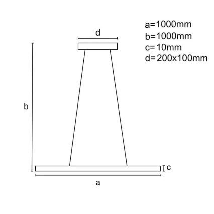 LED Димируем пендел LED/40W/230V 3000-6500K черен + дистанционно управление