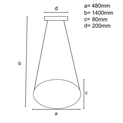 LED Димируем пендел LED/40W/230V 3000-6500K черен + дистанционно управление