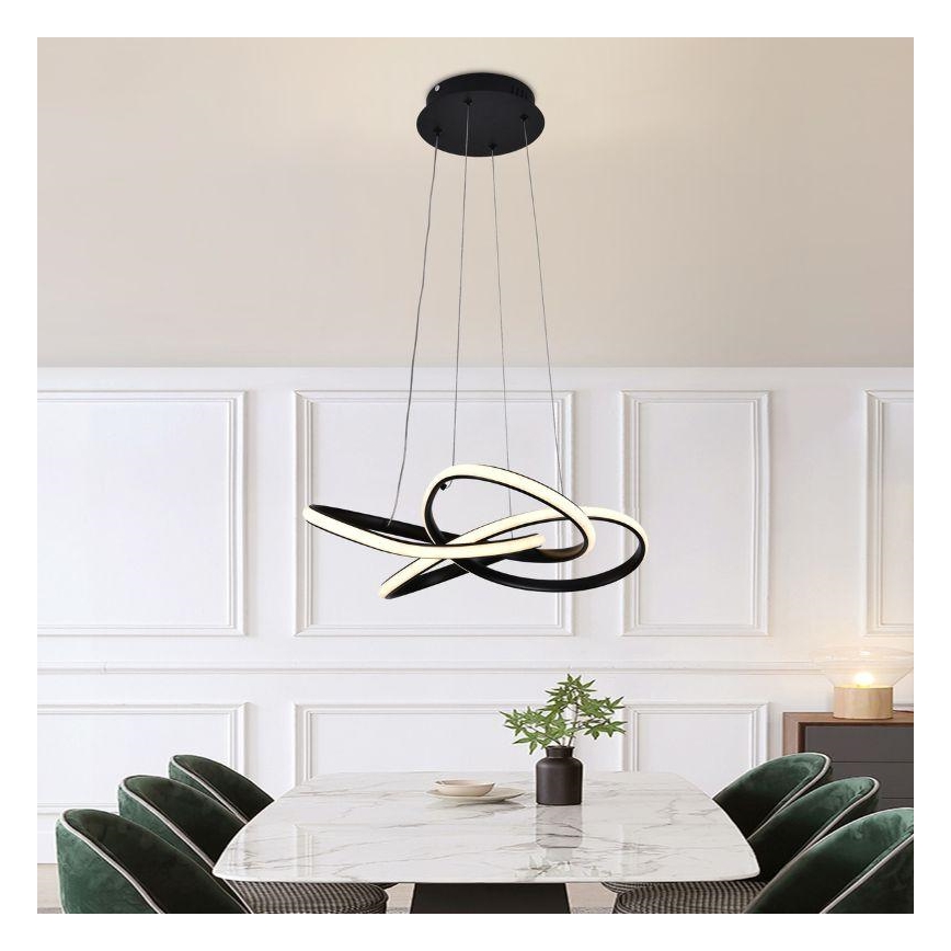 LED Димируем пендел LED/40W/230V 3000-6500K Ø 48 см черен + дистанционно управление