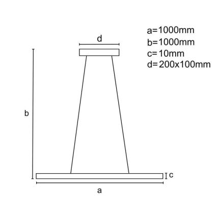 LED Димируем пендел LED/40W/230V 3000-6500K хром + дистанционно управление