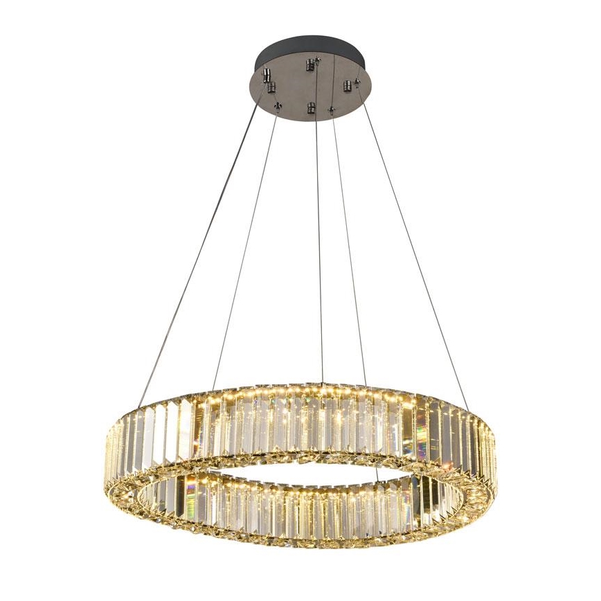 LED Димируем кристален полилей на нишка LED/40W/230V 3000-6500K лъскав хром + дистанционно управление