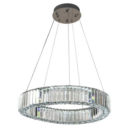 LED Димируем кристален полилей на нишка LED/40W/230V 3000-6500K лъскав хром + дистанционно управление