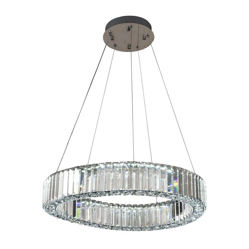 LED Димируем кристален полилей на нишка LED/40W/230V 3000-6500K лъскав хром + дистанционно управление