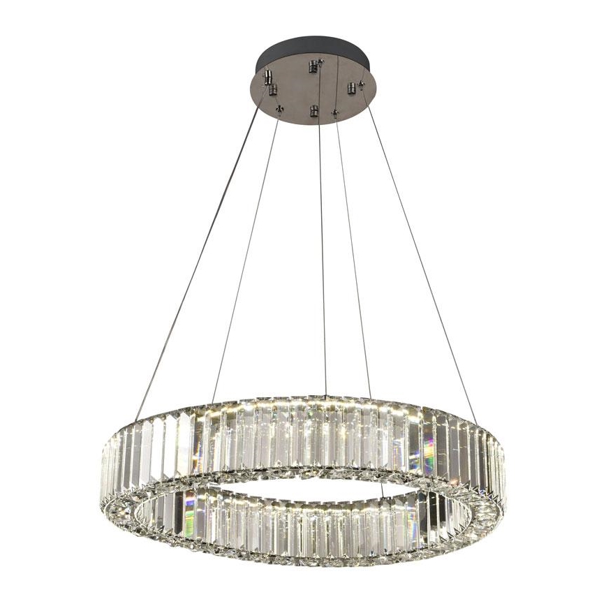 LED Димируем кристален полилей на нишка LED/40W/230V 3000-6500K лъскав хром + дистанционно управление