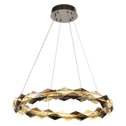 LED Димируем кристален полилей на нишка LED/40W/230V 3000-6500K лъскав хром + дистанционно управление