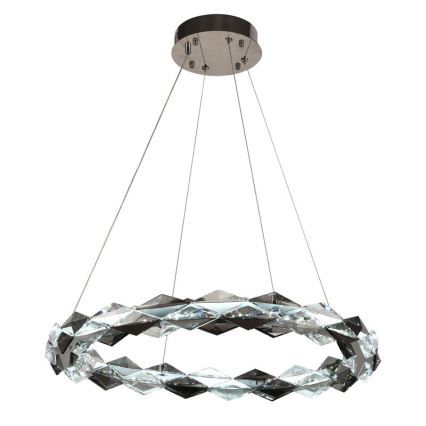 LED Димируем кристален полилей на нишка LED/40W/230V 3000-6500K лъскав хром + дистанционно управление