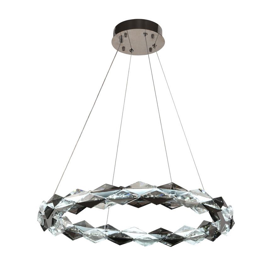 LED Димируем кристален полилей на нишка LED/40W/230V 3000-6500K лъскав хром + дистанционно управление