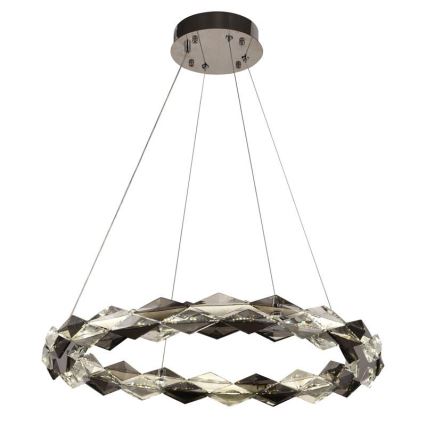 LED Димируем кристален полилей на нишка LED/40W/230V 3000-6500K лъскав хром + дистанционно управление