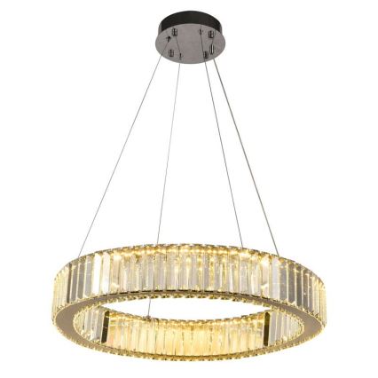 LED Димируем кристален полилей на нишка LED/40W/230V 3000-6500K лъскав хром + дистанционно управление