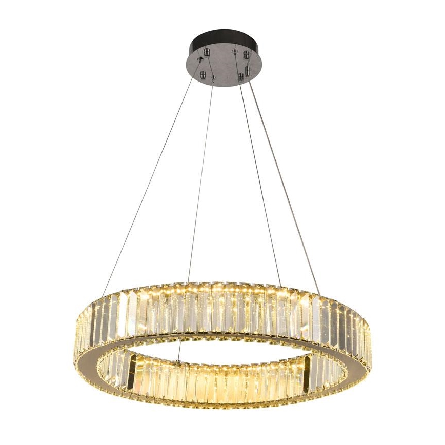 LED Димируем кристален полилей на нишка LED/40W/230V 3000-6500K лъскав хром + дистанционно управление