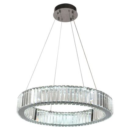 LED Димируем кристален полилей на нишка LED/40W/230V 3000-6500K лъскав хром + дистанционно управление