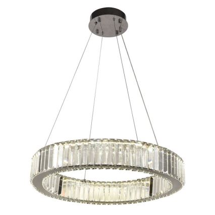 LED Димируем кристален полилей на нишка LED/40W/230V 3000-6500K лъскав хром + дистанционно управление