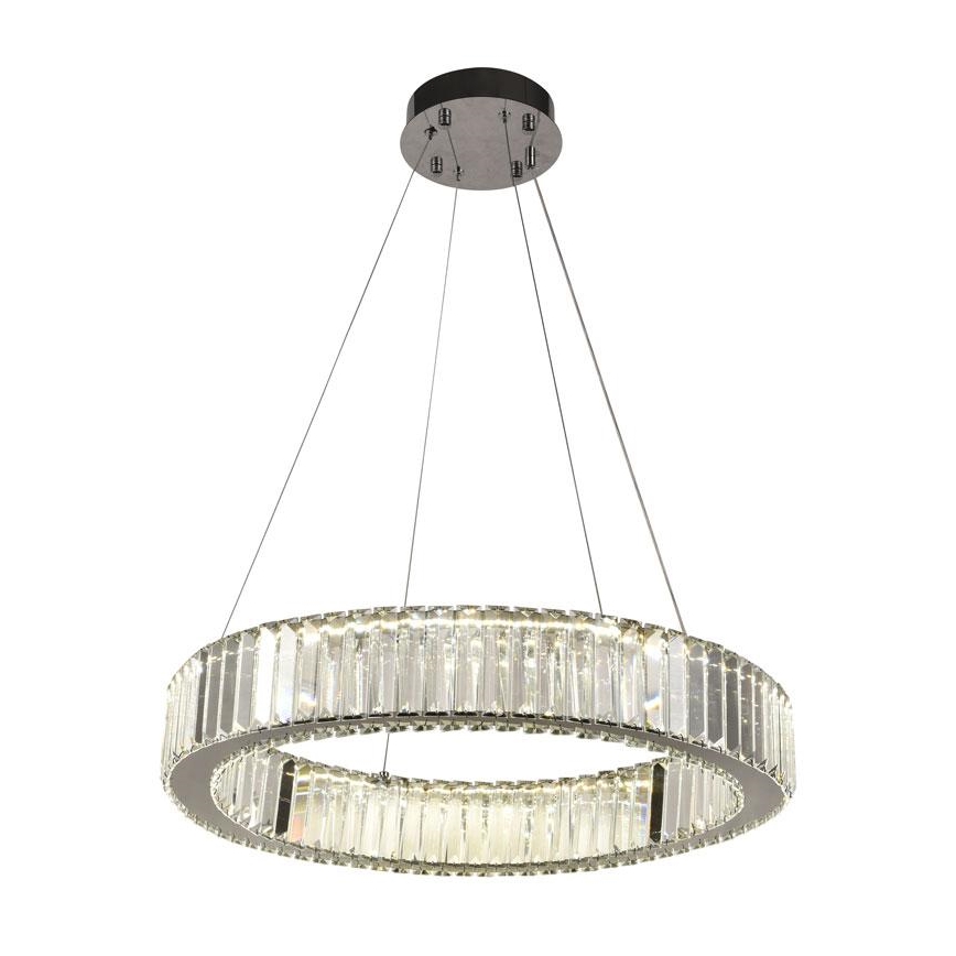 LED Димируем кристален полилей на нишка LED/40W/230V 3000-6500K лъскав хром + дистанционно управление