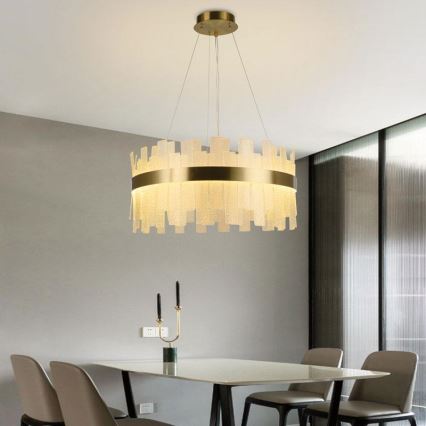 LED Димируем кристален полилей на връв LED/40W/230V 3000-6500K + дистанционно управление