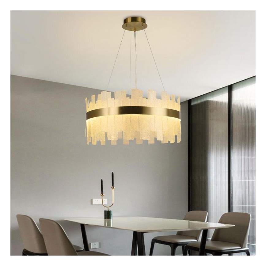 LED Димируем кристален полилей на връв LED/40W/230V 3000-6500K + дистанционно управление