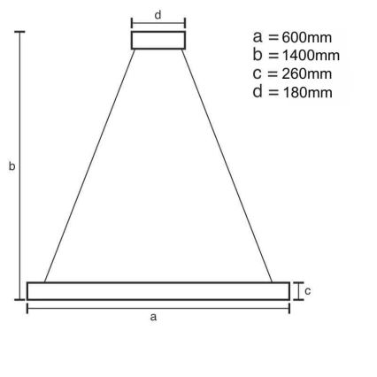 LED Димируем кристален полилей на връв LED/40W/230V 3000-6500K + дистанционно управление