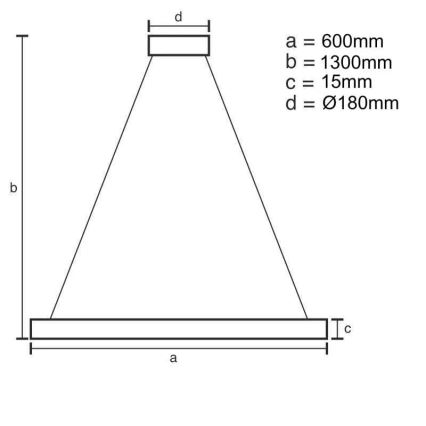 LED Димируем пендел LED/40W/230V 3000-6500K + дистанционно управление