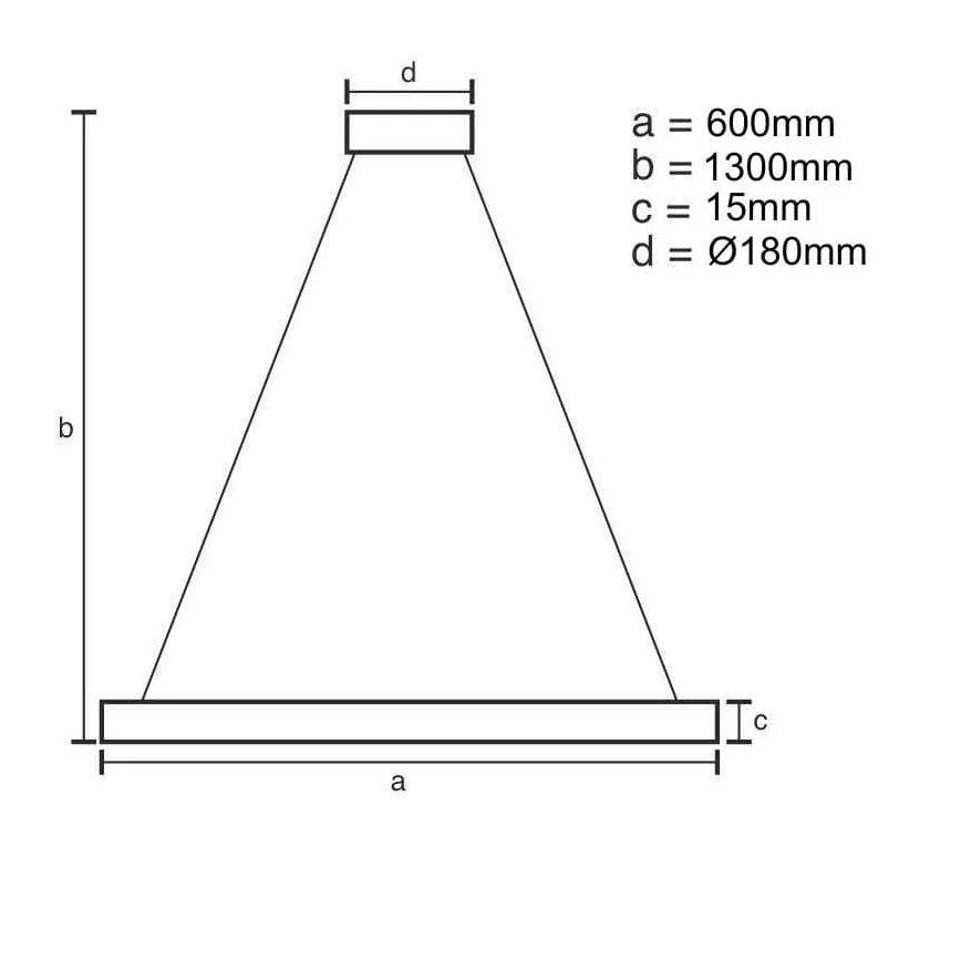 LED Димируем пендел LED/40W/230V 3000-6500K + дистанционно управление