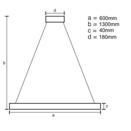 LED Димируем пендел LED/40W/230V 3000-6500K златист + дистанционно управление