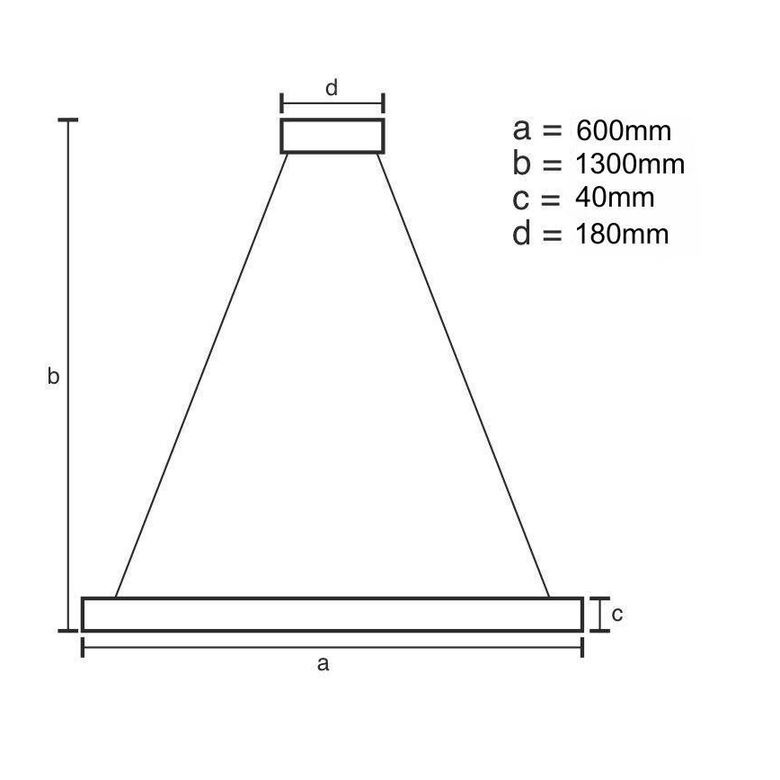 LED Димируем пендел LED/40W/230V 3000-6500K златист + дистанционно управление