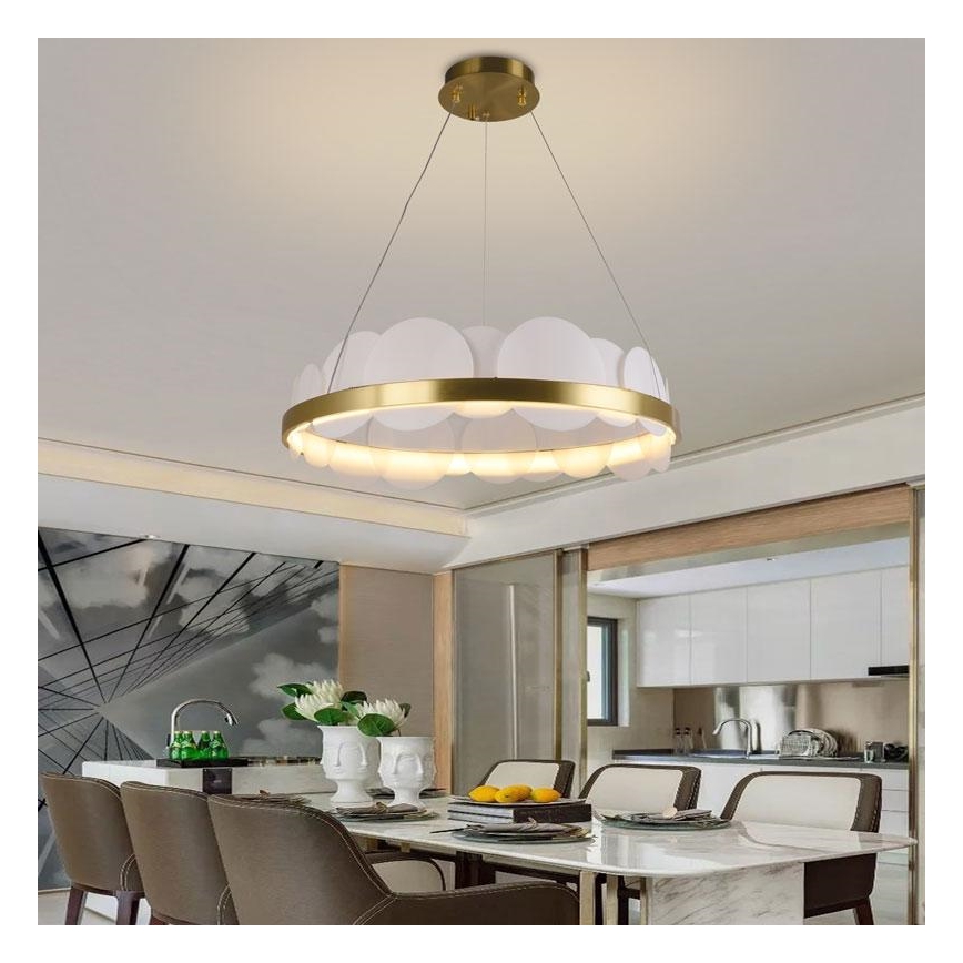 LED Димируем пендел LED/40W/230V 3000-6500K златист + дистанционно управление