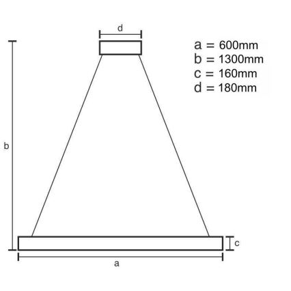 LED Димируем пендел LED/40W/230V 3000-6500K златист + дистанционно управление