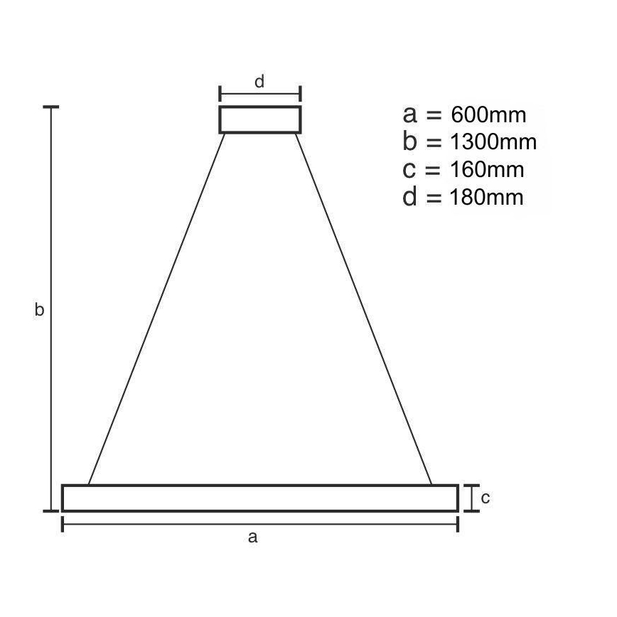 LED Димируем пендел LED/40W/230V 3000-6500K златист + дистанционно управление