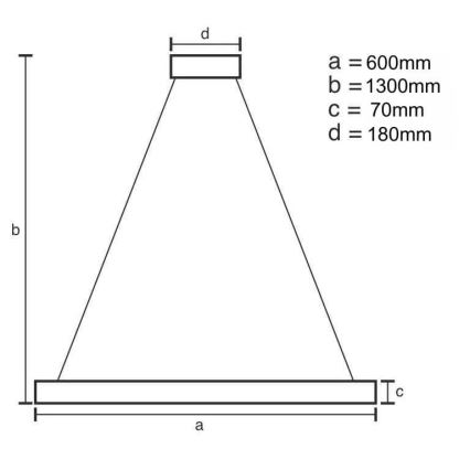 LED Димируем кристален полилей на връв LED/40W/230V 3000-6500K златист + дистанционно управление